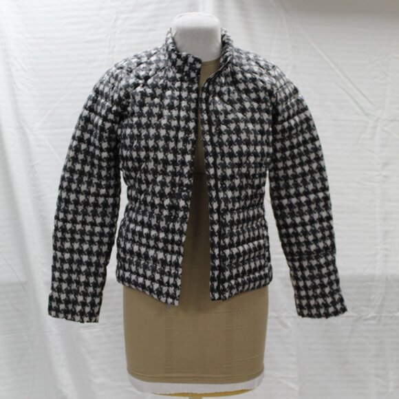 Lands' End Jackets & Blazers - Land's end puffy jacket hounds tooth pattern Women's sz sm 6-8
